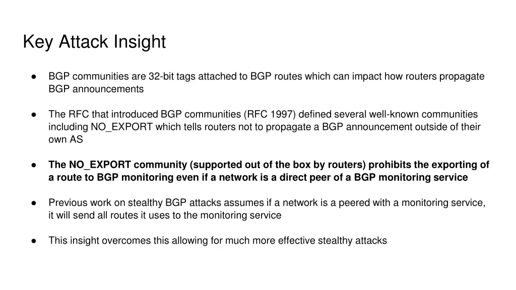 key attack insight
