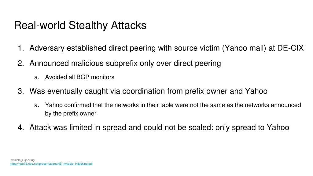 real world stealthy attacks