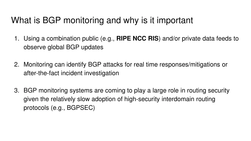 what is bgp monitoring and why is it important