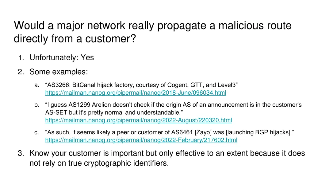 would a major network really propagate