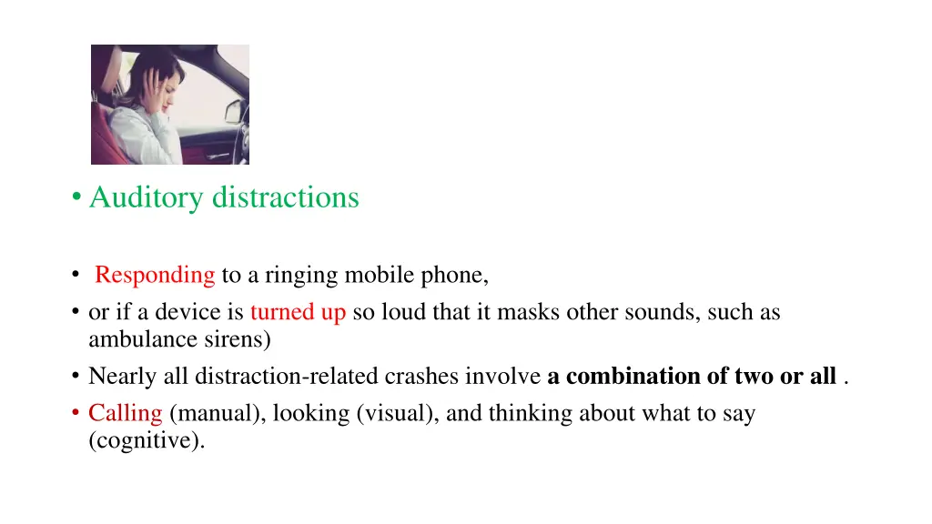 auditory distractions