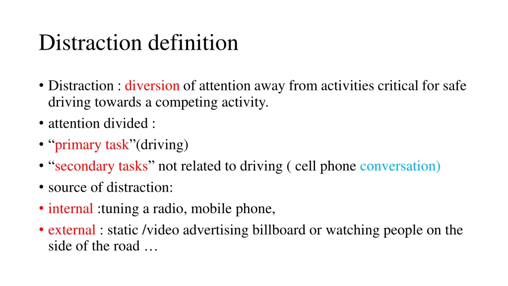 distraction definition