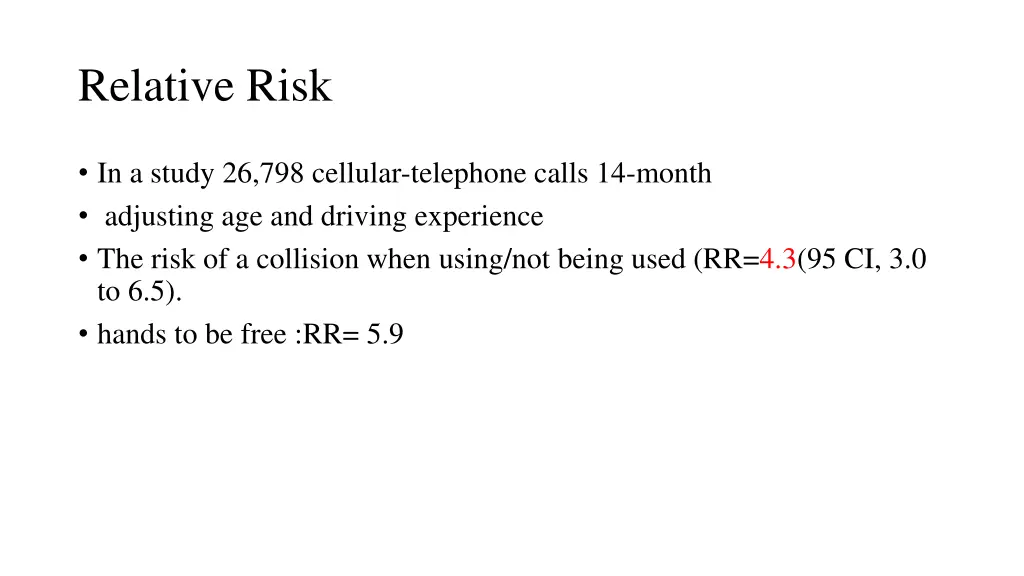 relative risk