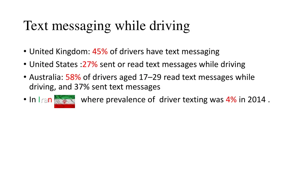 text messaging while driving