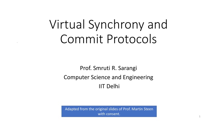 virtual synchrony and commit protocols