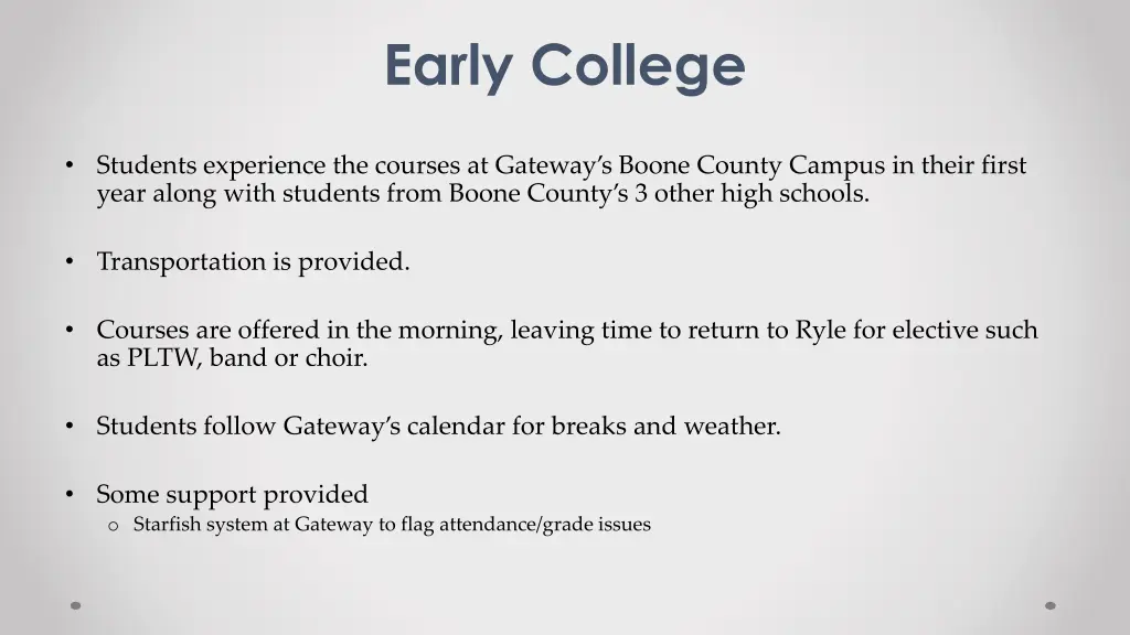 early college