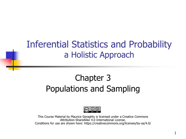 inferential statistics and probability a holistic