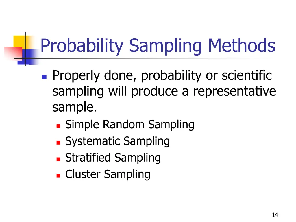 probability sampling methods