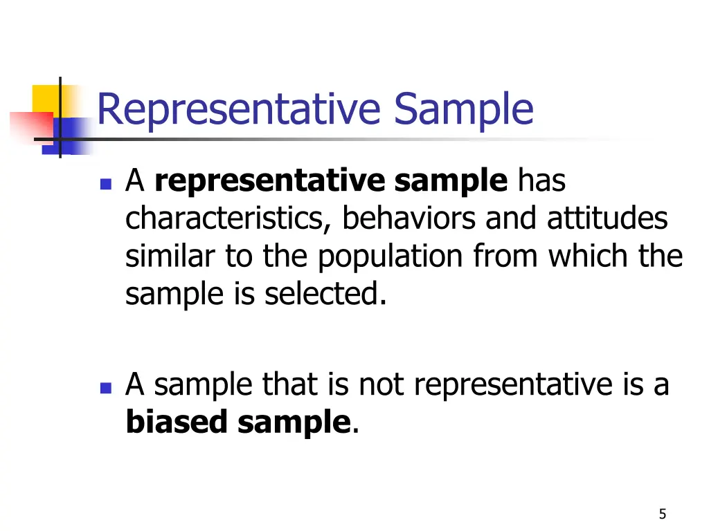 representative sample