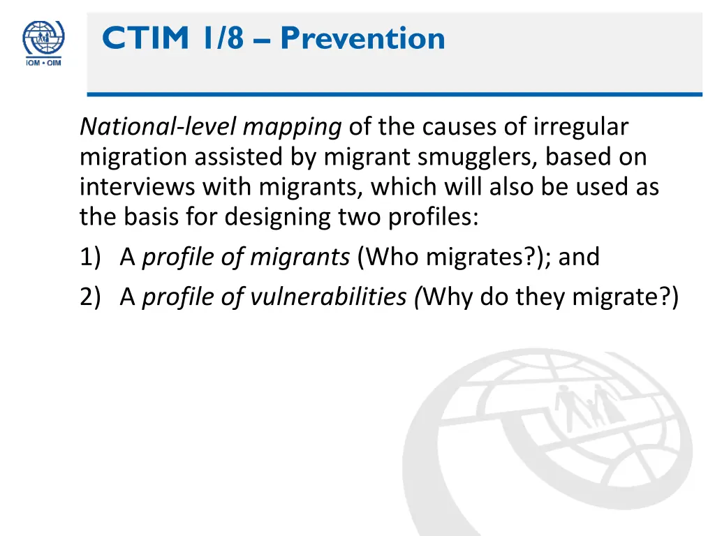 ctim 1 8 prevention