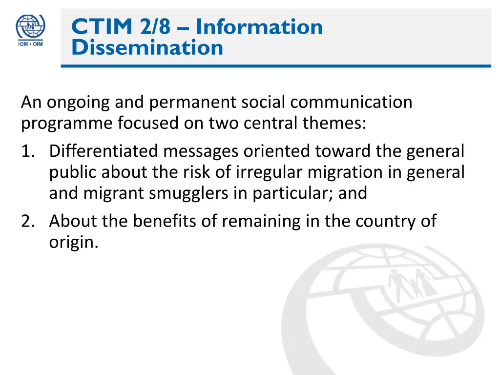 ctim 2 8 information dissemination