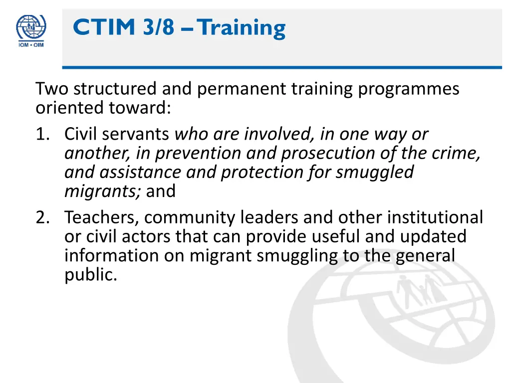 ctim 3 8 training