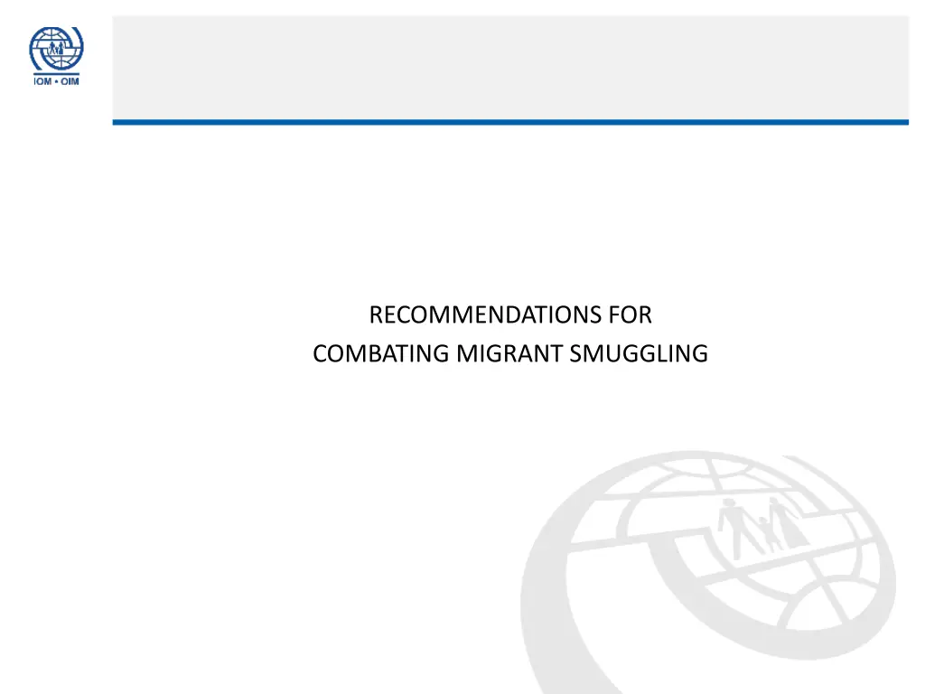 recommendations for combating migrant smuggling
