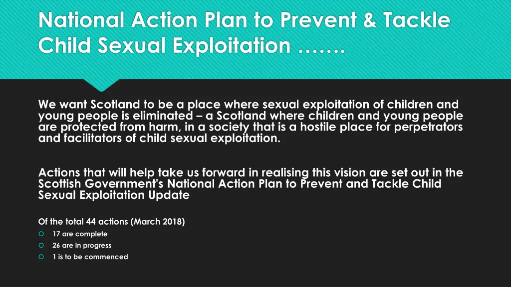 national action plan to prevent tackle child