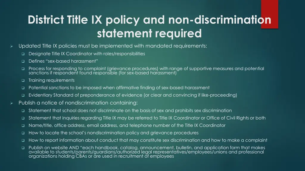 district title ix policy and non discrimination