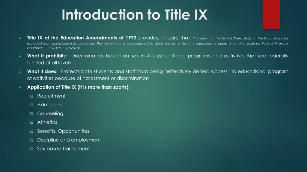 introduction to title ix