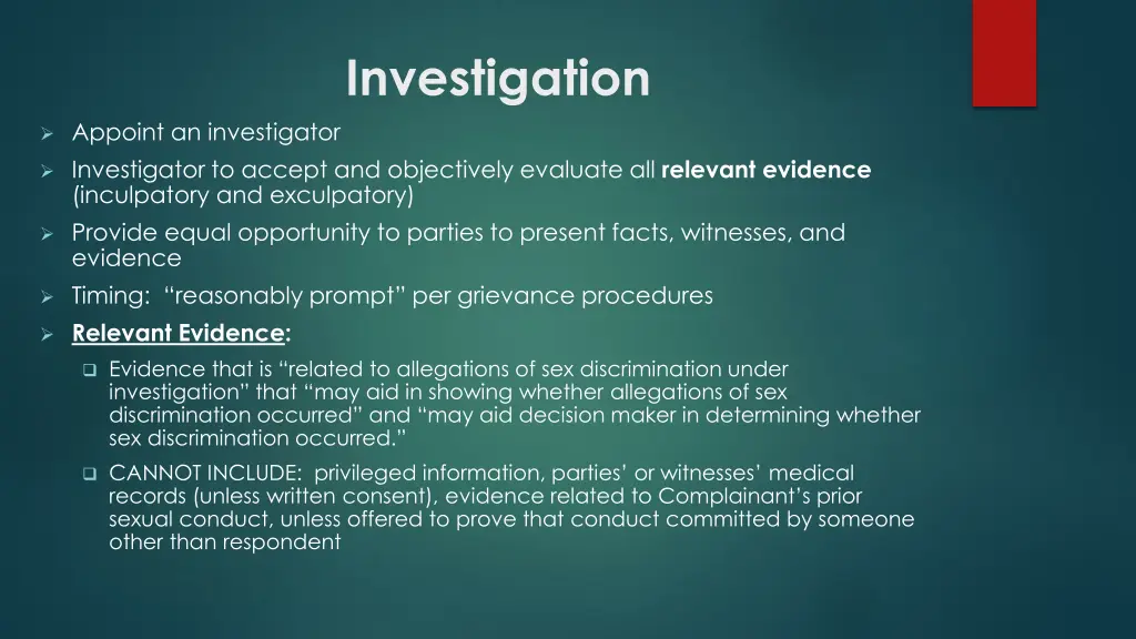 investigation