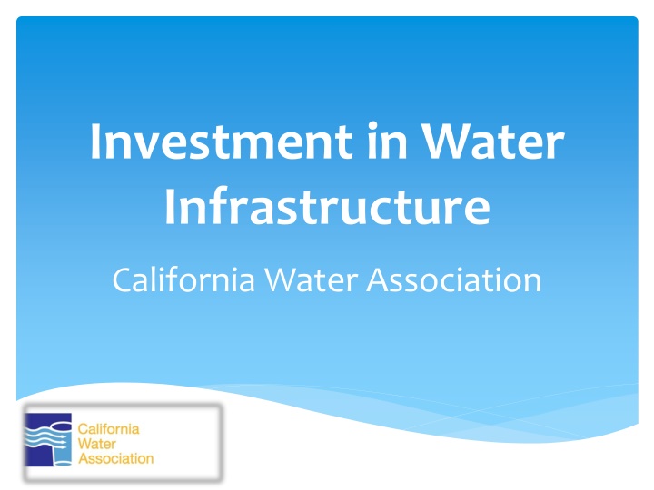 investment in water infrastructure