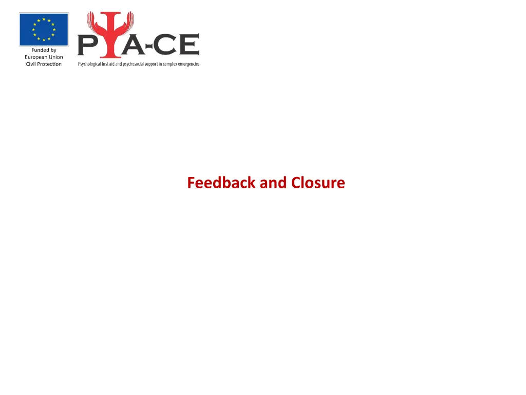 feedback and closure