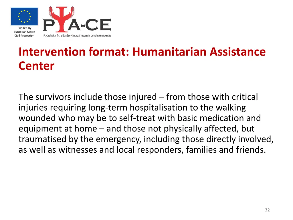 intervention format humanitarian assistance center 1