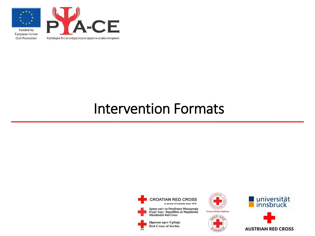 intervention formats intervention formats