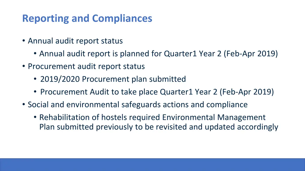 reporting and compliances 1