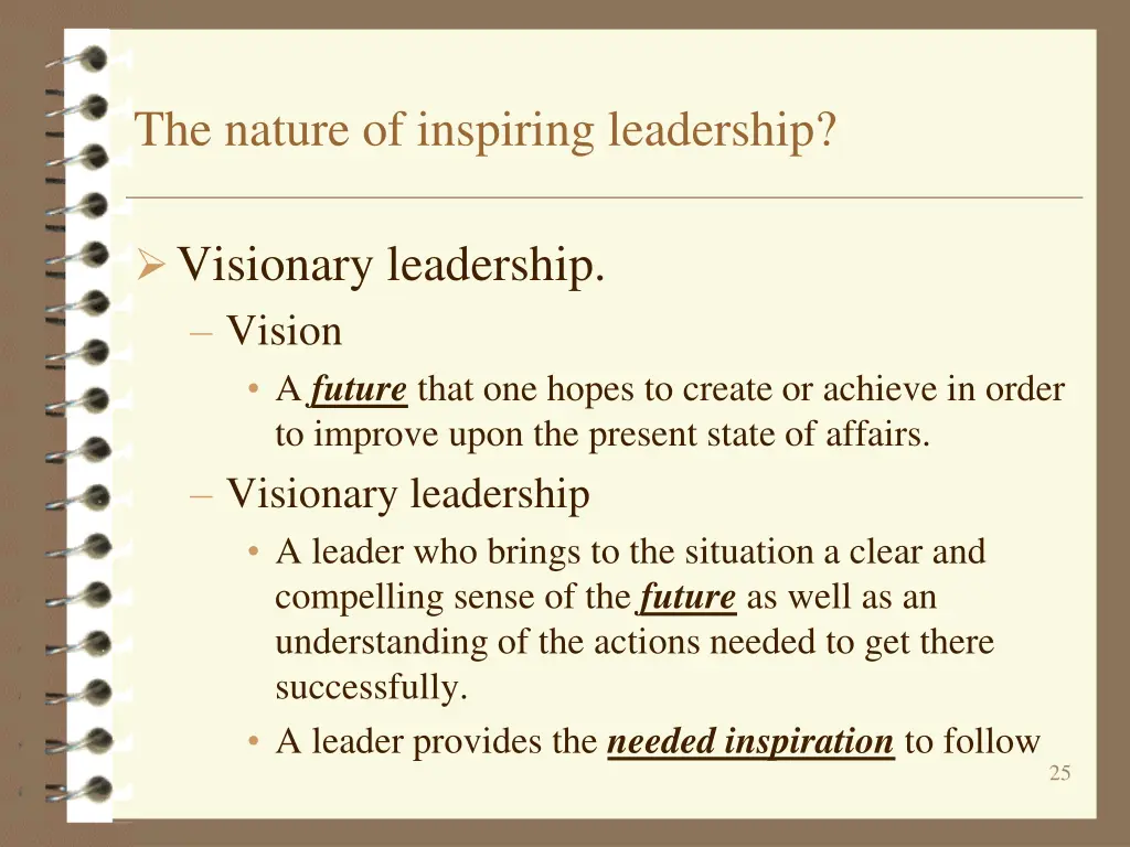 the nature of inspiring leadership