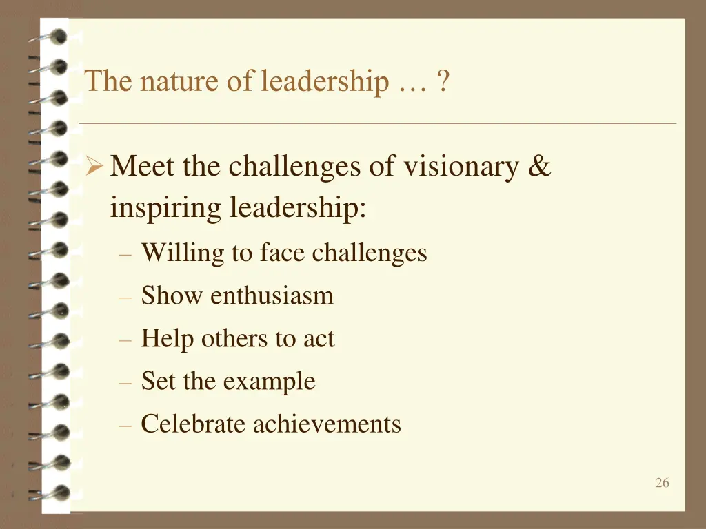 the nature of leadership