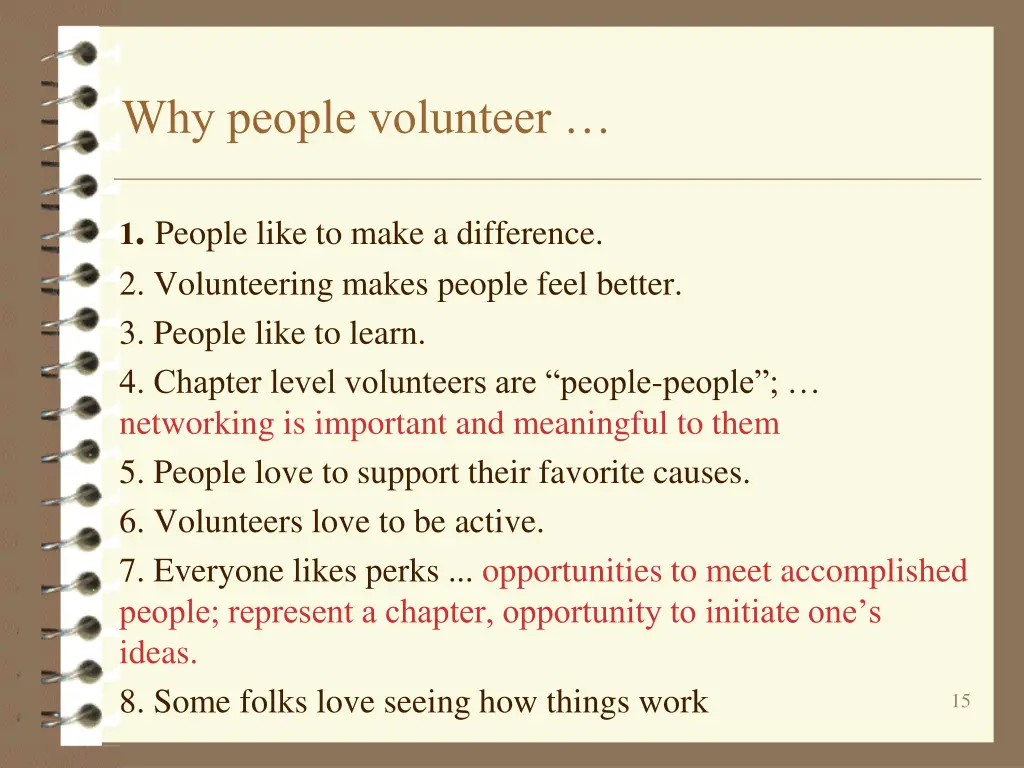 why people volunteer