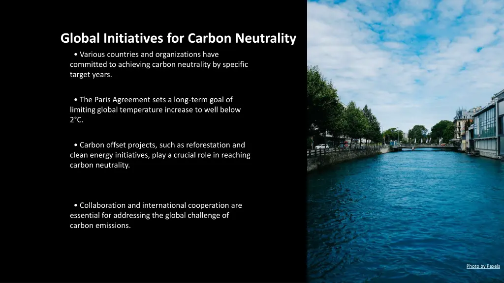 global initiatives for carbon neutrality