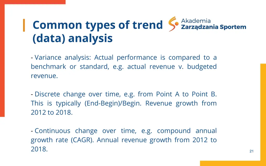 common types of trend data analysis