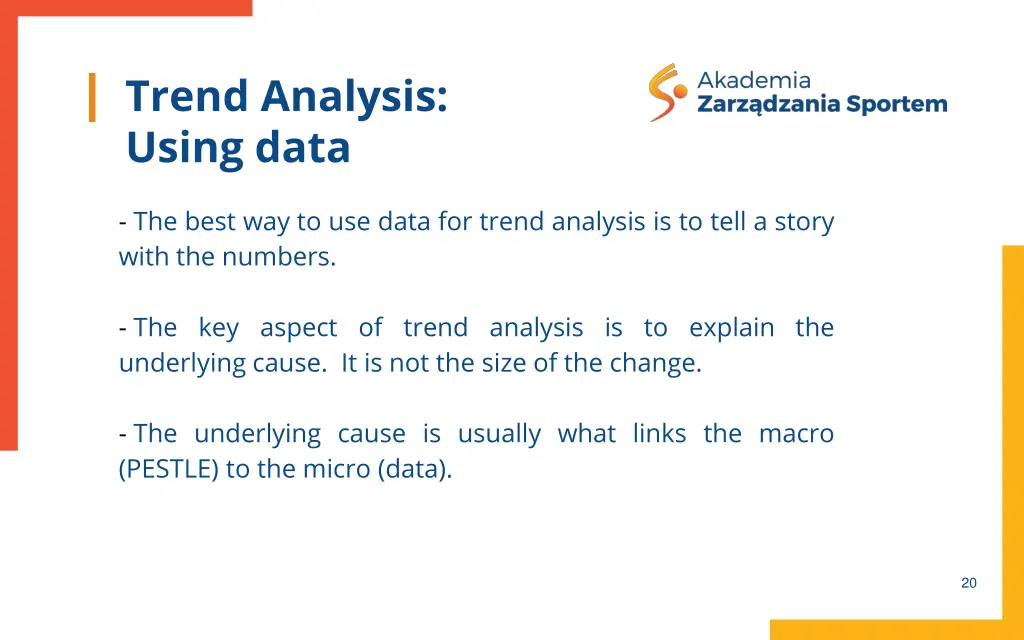 trend analysis using data