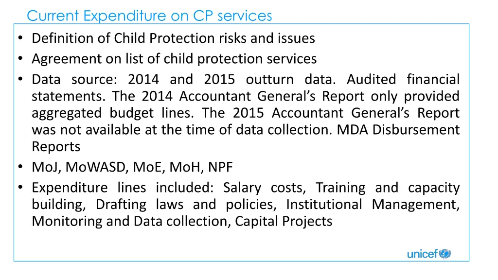 current expenditure on cp services definition