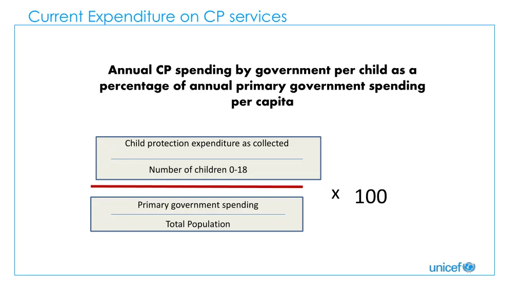 current expenditure on cp services