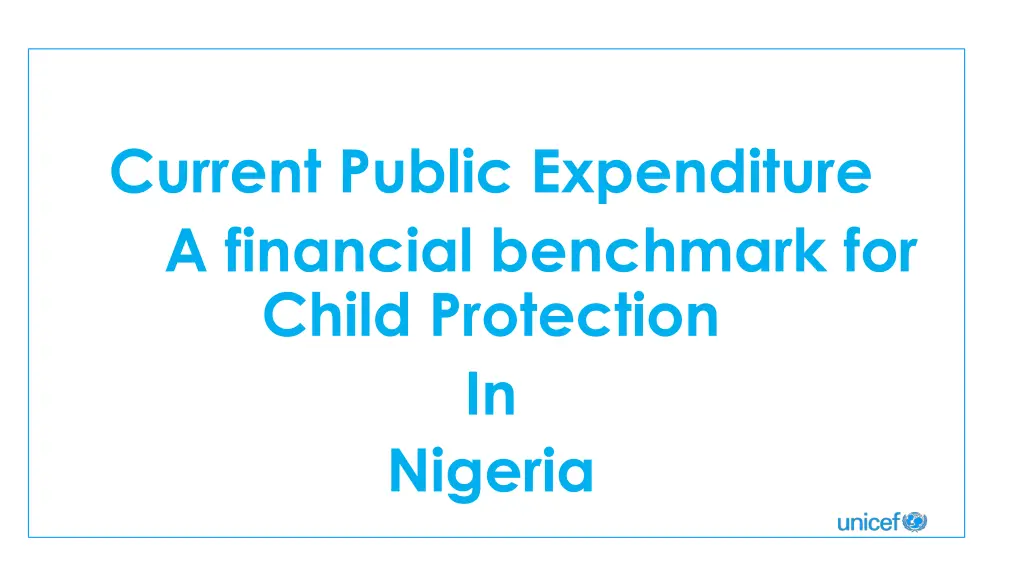 current public expenditure a financial benchmark