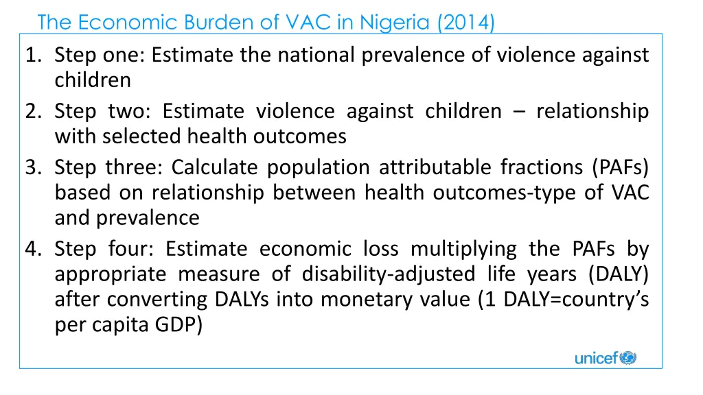 the economic burden of vac in nigeria 2014 1 step