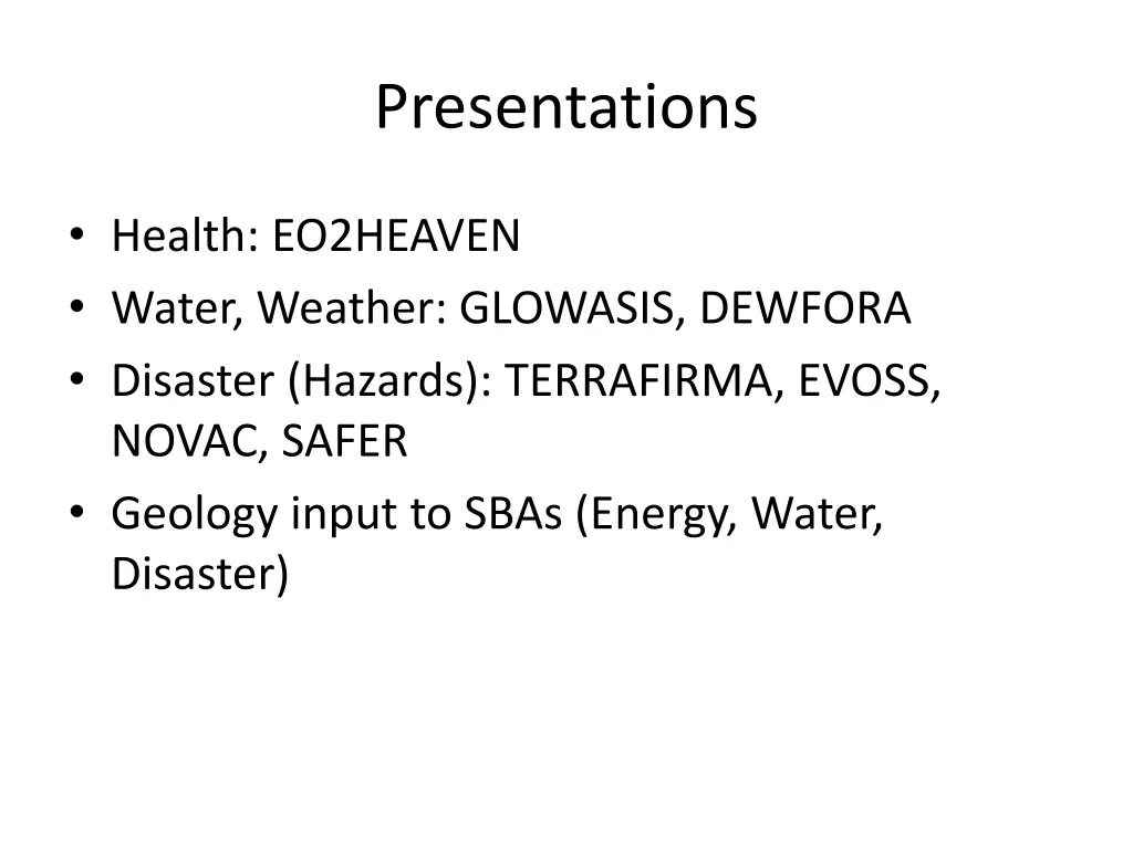 presentations