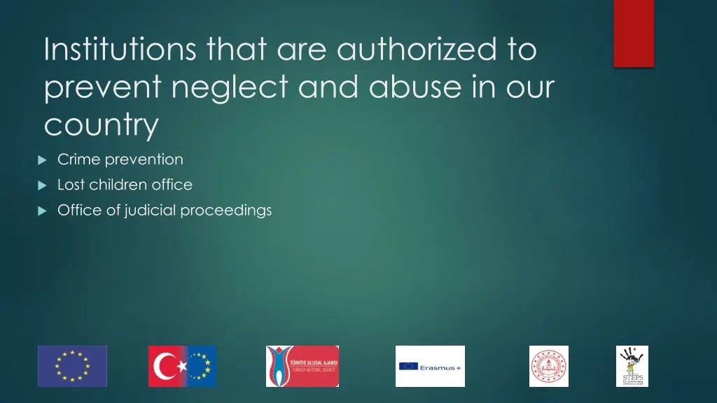 institutions that are authorized to prevent 1
