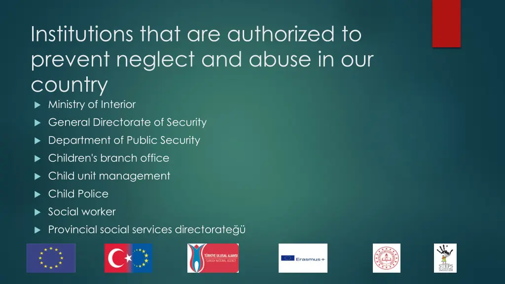 institutions that are authorized to prevent