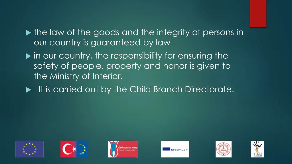 the law of the goods and the integrity of persons