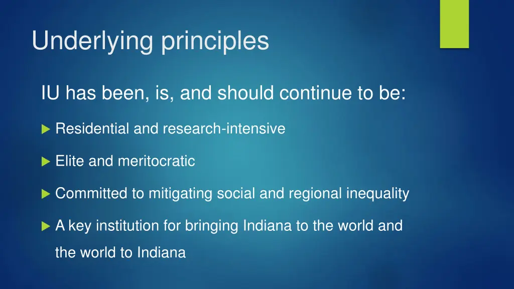 underlying principles