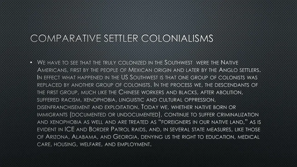 comparative settler colonialisms