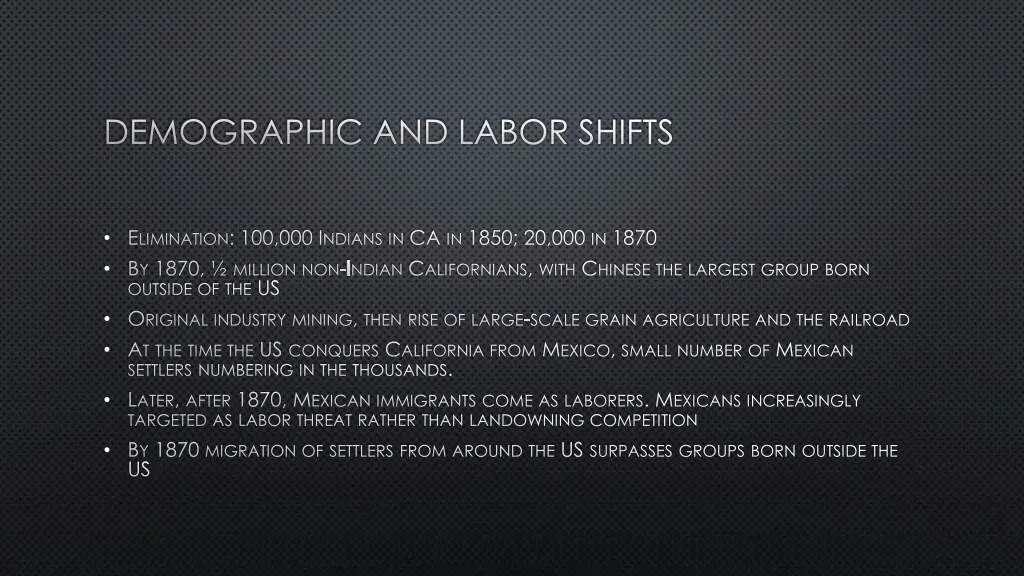 demographic and labor shifts