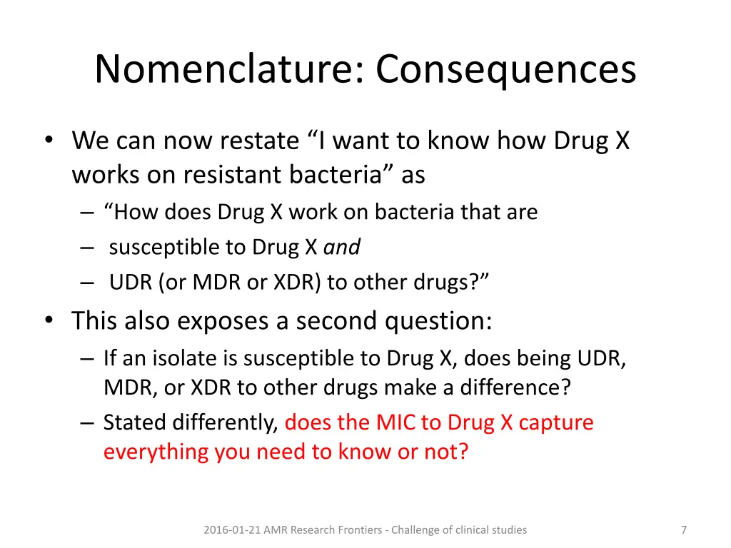 nomenclature consequences