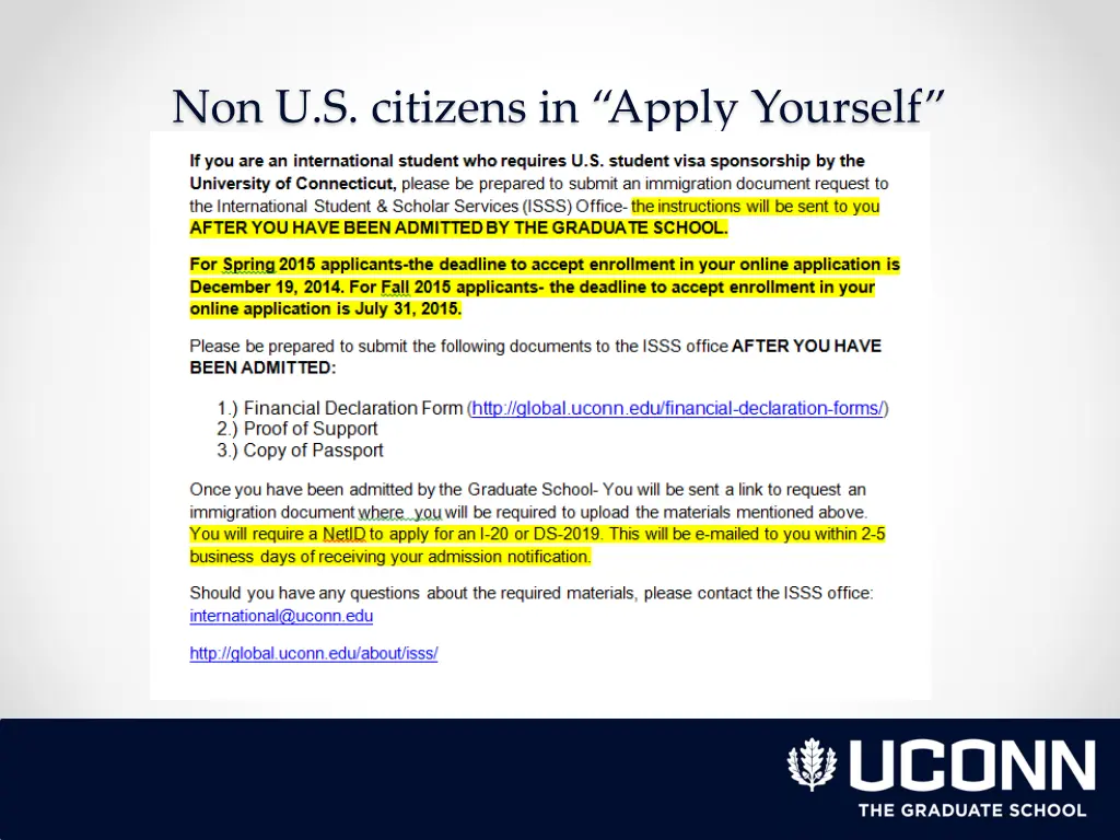 non u s citizens in apply yourself