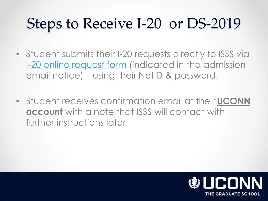 steps to receive i 20 or ds 2019 2