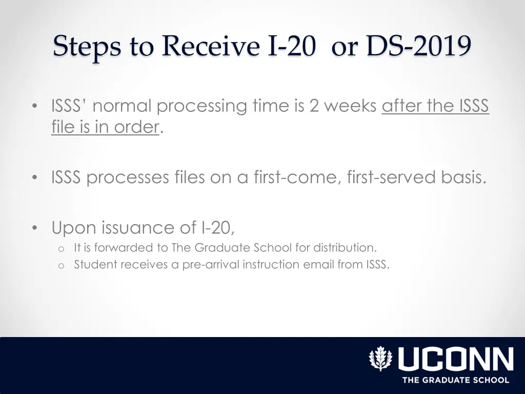 steps to receive i 20 or ds 2019 3