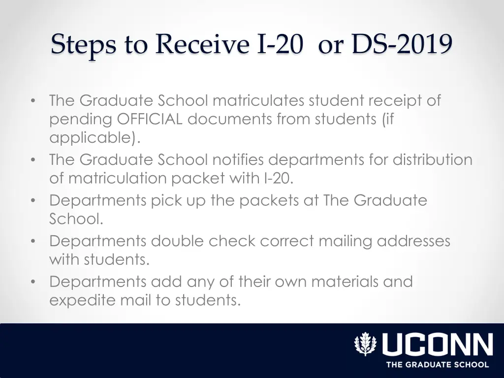 steps to receive i 20 or ds 2019 4