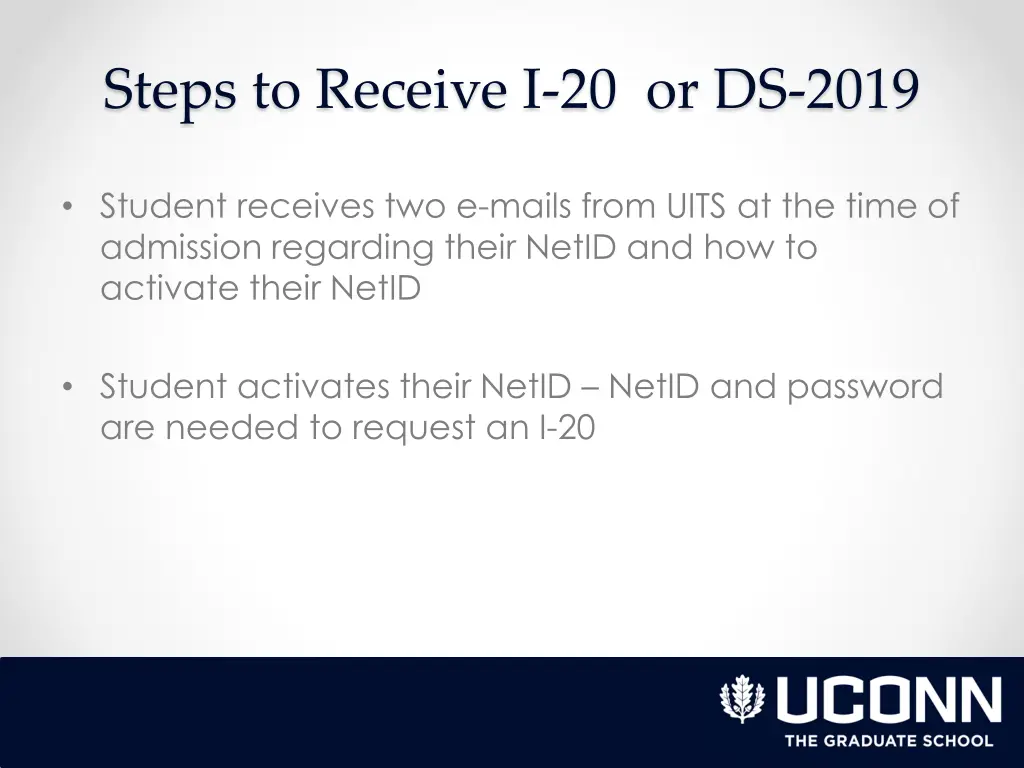 steps to receive i 20 or ds 2019