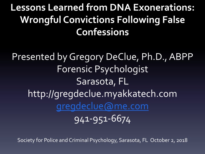lessons learned from dna exonerations wrongful